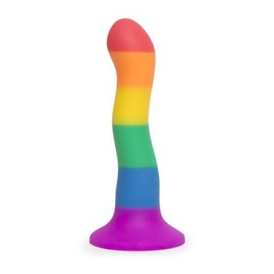 Rainbow dildo with suction cup
