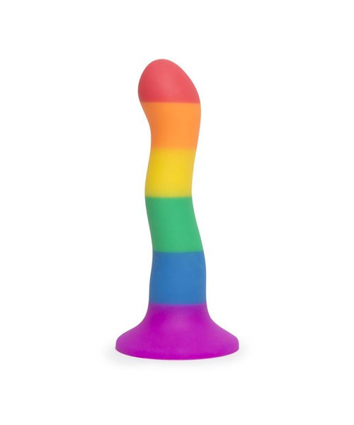 Rainbow dildo with suction cup
