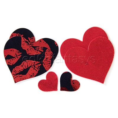 Hot lips heart pasties