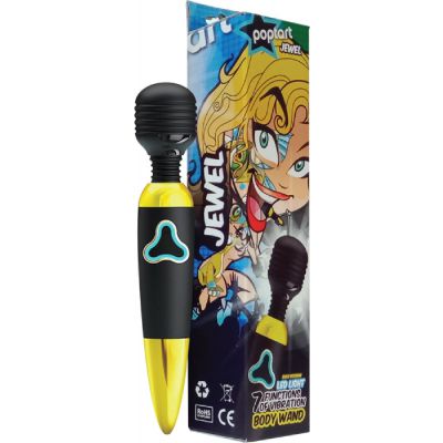 Rechargable Body Wand Jewel Black Gold