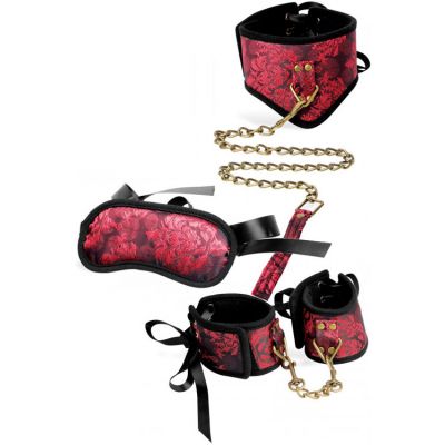 Frisky Red Dragon Satin Bondage Set 5 Pce