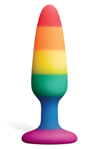 nsnovelties 4.3" Rainbow Silicone Butt Plug