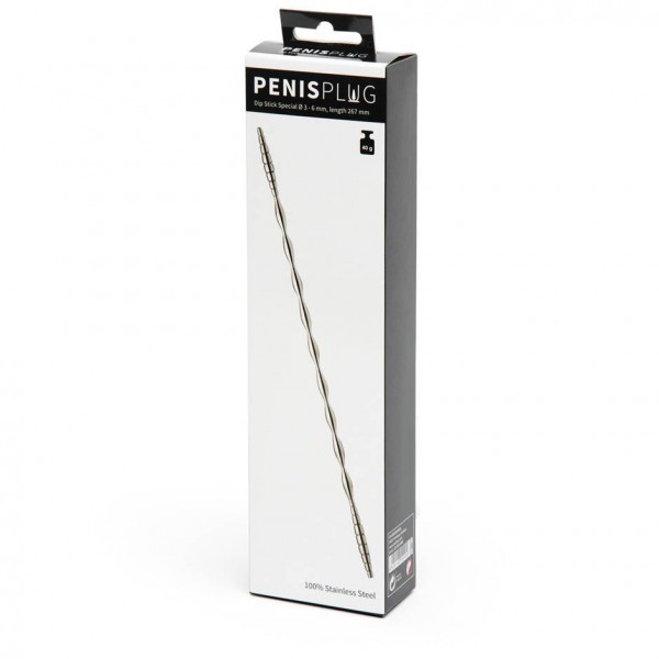 Penis Plug 6mm Double-Ended Stainless Steel Wavy Urethral Dilator
