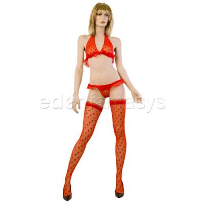 Heart lace halter set