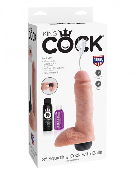 King Cock 8 Inch Squirting Cock with Balls — image 11 of 18