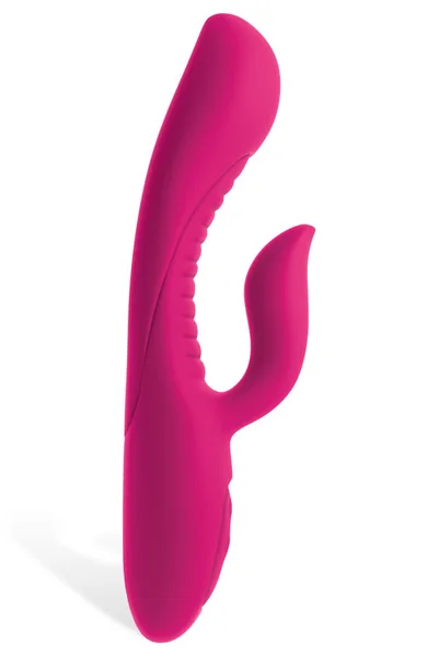 Pipedream Partially Ribbed Silicone 8.75" G-Spot Rabbit Vibrator — image 6 of 8