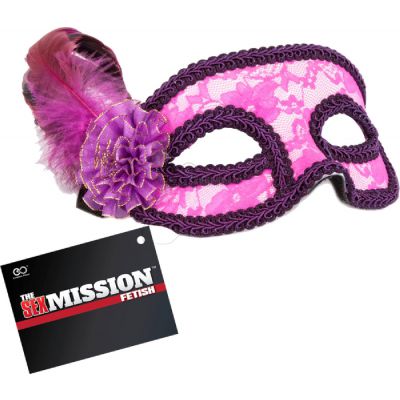 Feathered Masquerade Masks Pink Purple