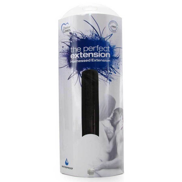 The Perfect 8 Inch Realistic Black Hollow Strap On Sleeve for Men by Dr. Love