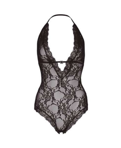 Leg Avenue Lace Deep-V Halter Teddy
