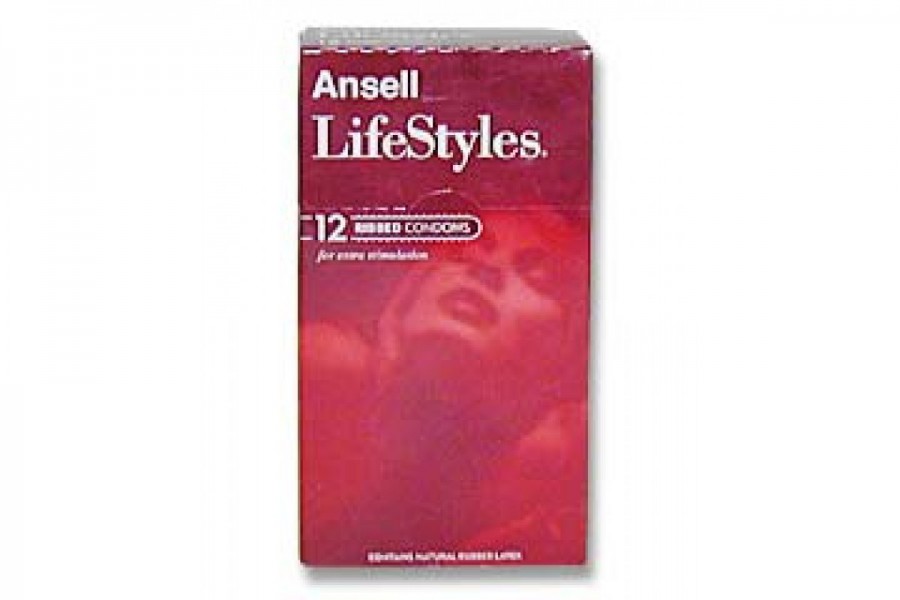 Ansell LifeStyles Ribbed Condoms (12 Pack)