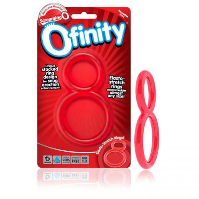 Ofinity Double Cock Ring Red