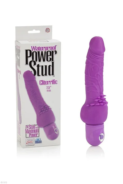 California Exotic Waterproof 7.5" Power Stud Cliterrific  Dong — image 4 of 5