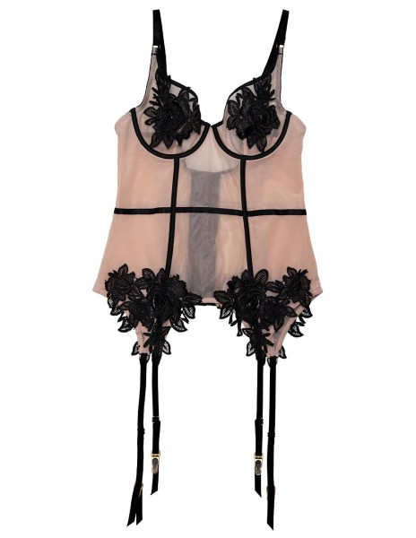 HUSTLER Applique Basque Bustier — image 4 of 6