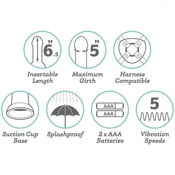 Lifelike Lover Classic Realistic Rotating Dildo Vibrator 8 Inch