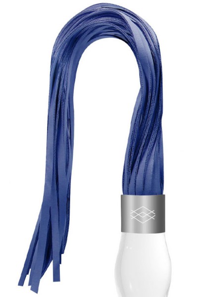 Shots Toys 7" Glass Dildo With Faux Leather Whip