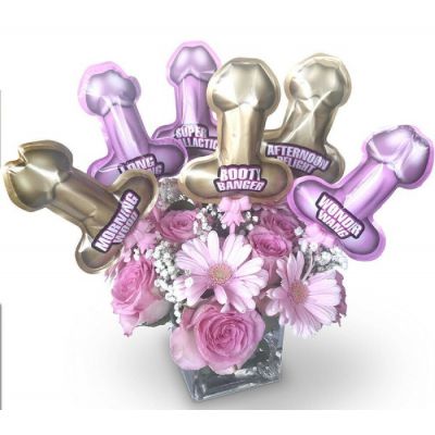 Penis Pop Up Mini Balloons 6 X Pack