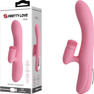 Pretty Love Rechargeable Chris 7 Function Vibrator Light Pink