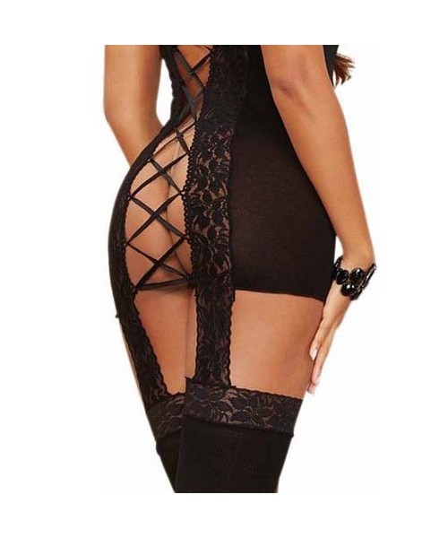 Garter dress bodystocking