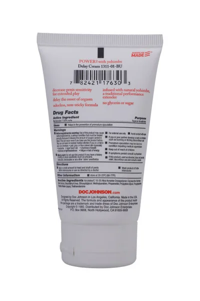 Doc Johnson Power Delay Cream (2.oz) — image 7 of 9