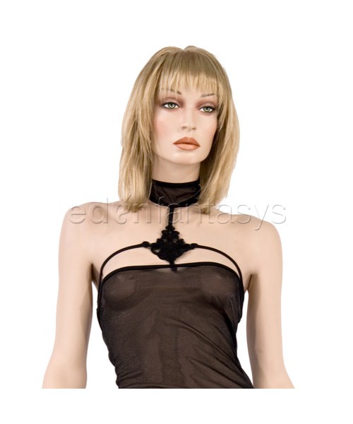 Sheer chemise with decorative motif