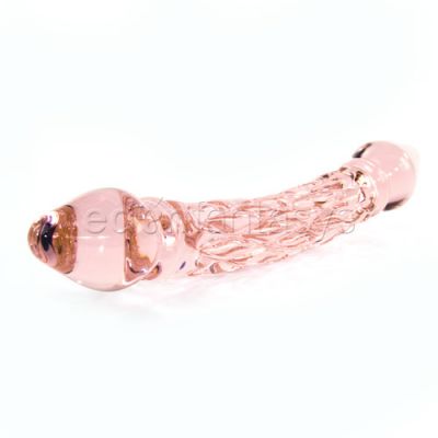 Crystal cut pink double dong