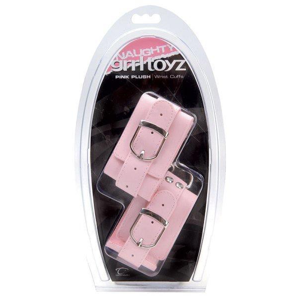 Pink plush wrist cuffs