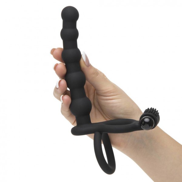 Lovehoney Double Fun Beaded Vibrating Double Penetration Strap-On