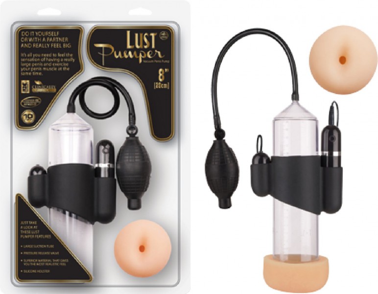 Lust Pumper 8" Vibrating Pump W/ Gauge