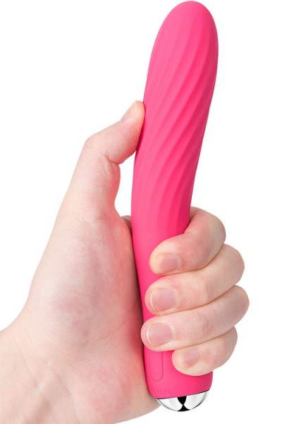Svakom 7.7" Ribbed Silicone Vibrator with Heating Function