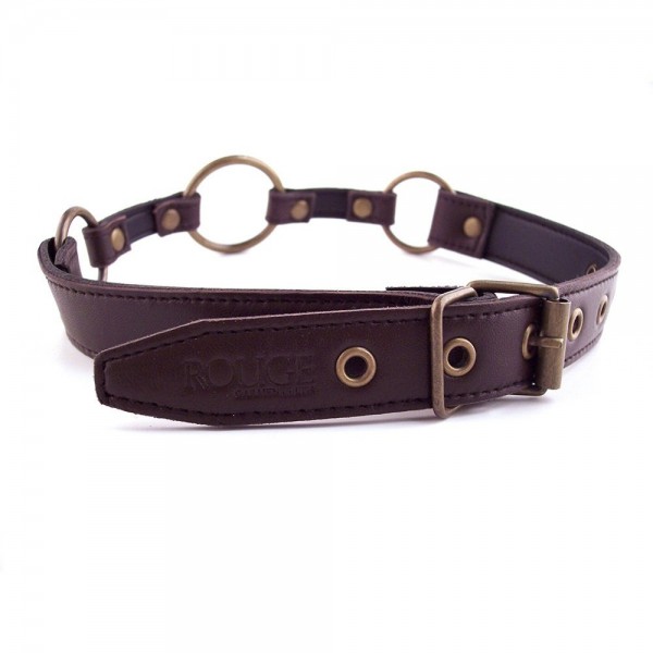 Harmony Brown Leather O-Ring Gag
