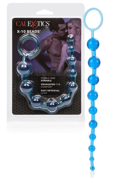 California Exotic 11" Pliable Anal Beads with Retrieval Ring — image 5 of 8