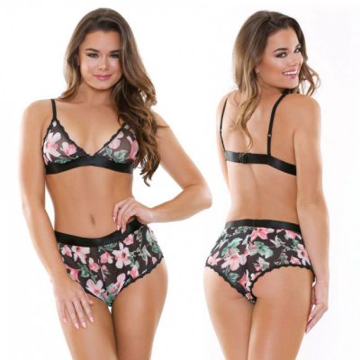 Sleep Aloha Mesh Bralette Shortie