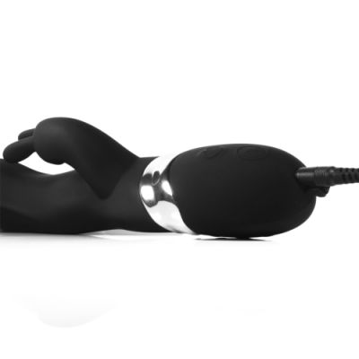 Silicone G Spot Rabbit Vibrator Black