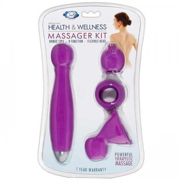 Rechargeable Massager Kit With 3 Attachments