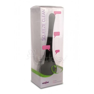 Squeeze Clean Unisex Silicone Douche Black