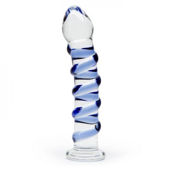 7" Textured Glass Dildo - Great For Temperature Play!