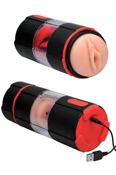 LoveBotz 8.5" Vibrating Masturbator with Flicking Tongue