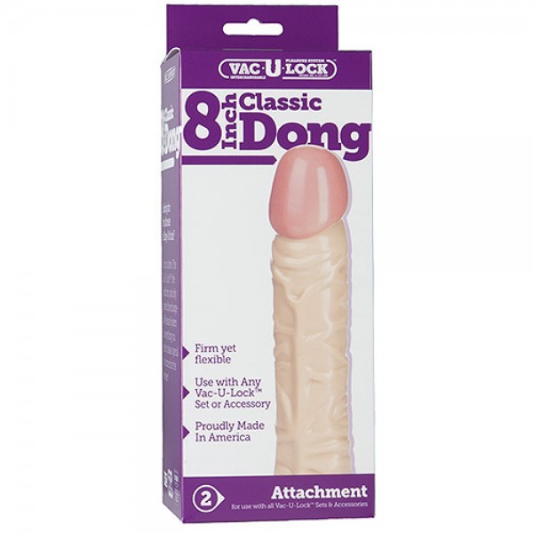 Doc Johnson Vac-U-Lock Classic 8 inch Dong