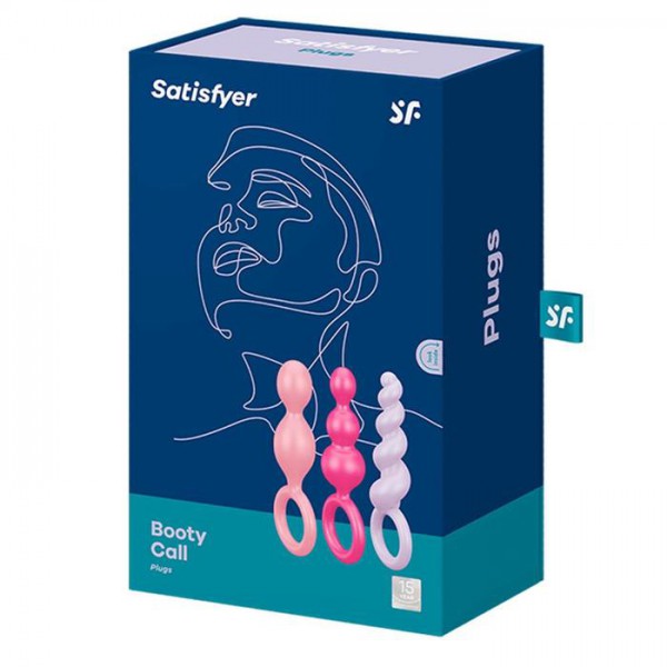 Satisfyer Set Of 3 Silicone Textured Anal Plugs