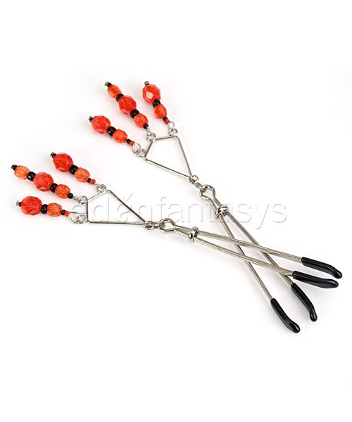 Tweezer with red beads