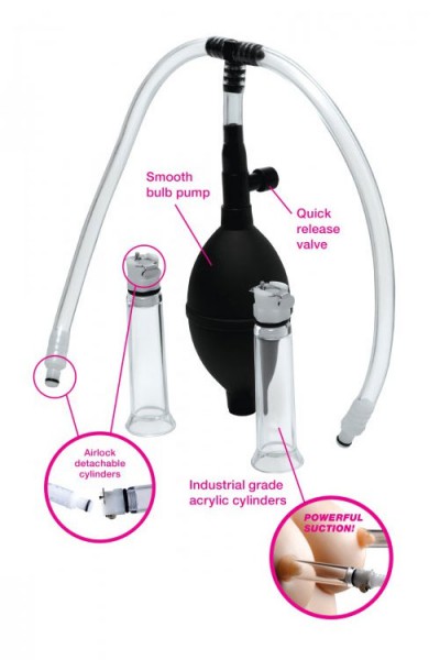 Size Matters Nipple Pump with Detachable Cylinders