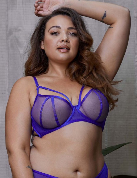 HUSTLER Strappy Mesh Bra