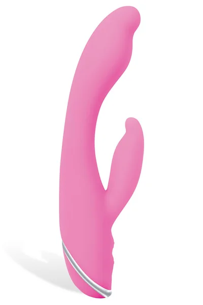 Adam and Eve Silicone 8" Rabbit Vibrator with Angled G-Spot Tip — image 6 of 20