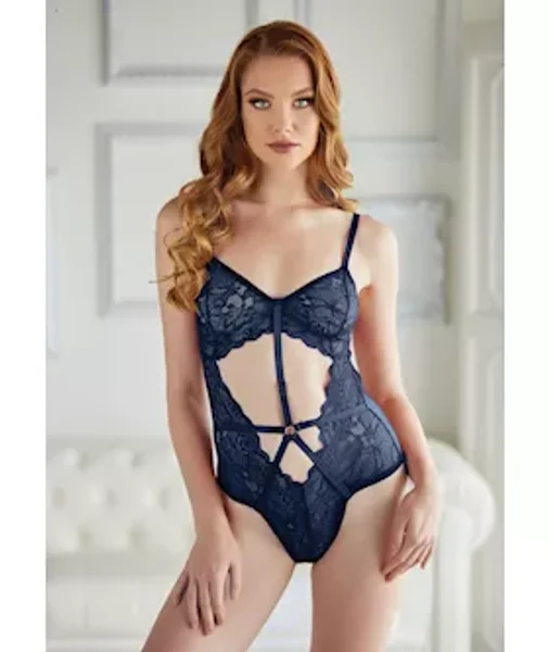 Lace and mesh teddy — image 8 of 8