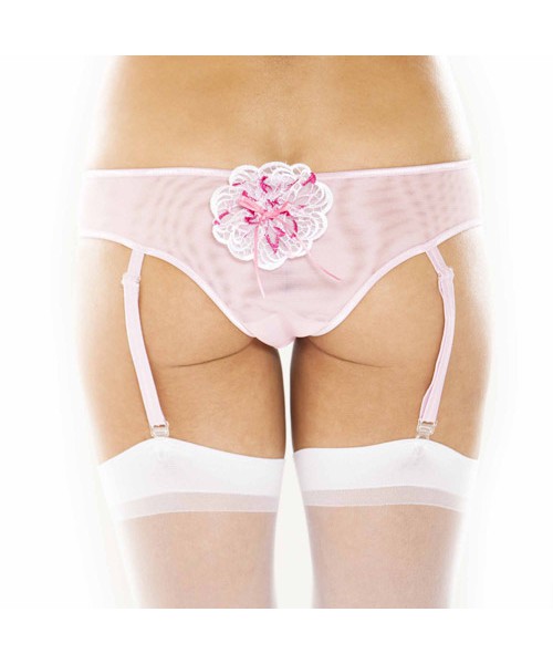 Delicate angels pink garter panty