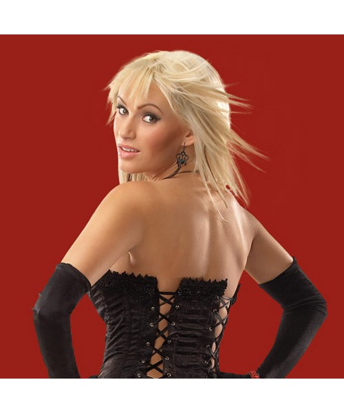 Bustier with padded underwire and g-string black