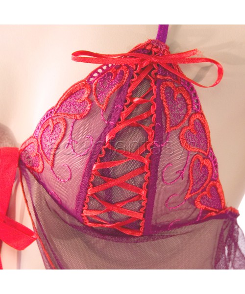 Lace up cups babydoll