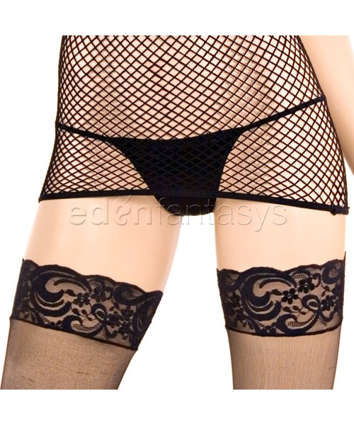 Industrial net halter dress