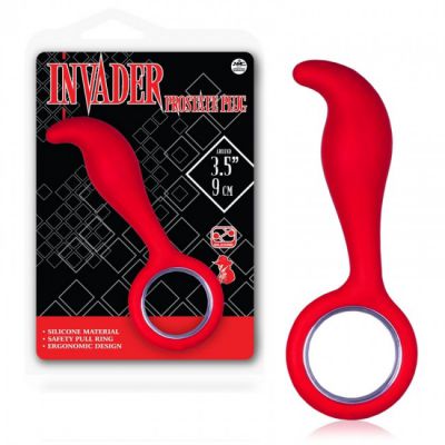 Invader Silicone Prostate Plug 3 Inch Red