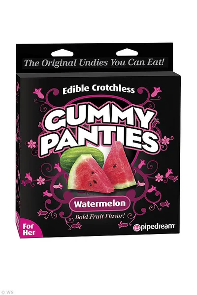 Pipedream Edible Crotchless Gummy Panties Watermelon — image 2 of 2